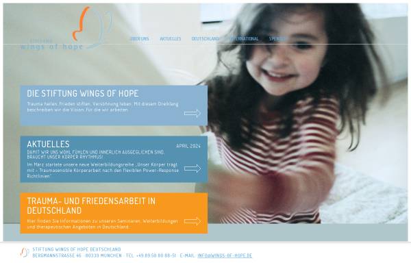 Vorschau von www.wings-of-hope.de, Stiftung Wings of Hope Deutschland