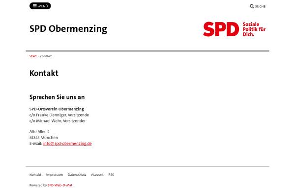 Vorschau von spd-obermenzing.de, SPD Ortsverein München Obermenzing