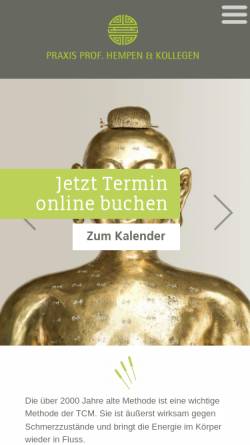 Vorschau der mobilen Webseite www.hempen.de, Praxis Dr. Hempen und Kollegen