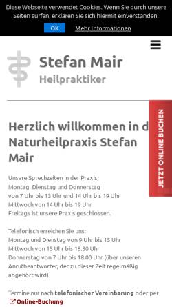 Vorschau der mobilen Webseite www.naturheilpraxis-stefan-mair.de, Stefan Mair