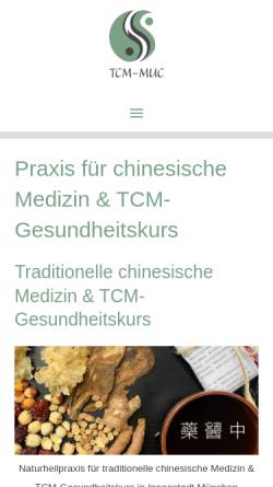 Vorschau der mobilen Webseite www.tcm-muc.de, Chunmei Li