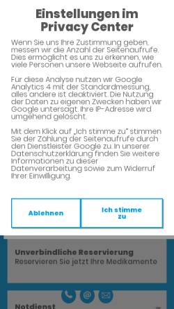 Vorschau der mobilen Webseite www.lilien-apotheke-muenchen.de, Lilien-Apotheke