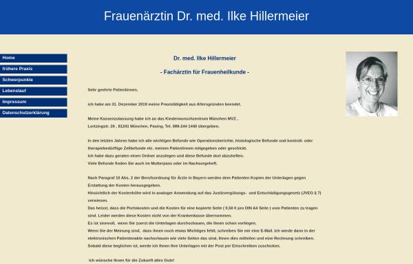 Vorschau von www.dr-hillermeier.de, Hillermeier, Dr. med. Ilke