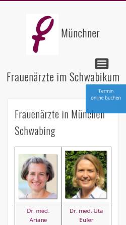 Vorschau der mobilen Webseite www.gynschwabing.de, Münchner Frauenärzte im Schwabikum