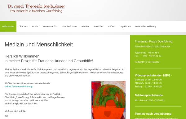 Vorschau von gyn-oberfoehring.de, Breitwieser, Dr. Theresia