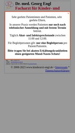 Vorschau der mobilen Webseite kinderarzt-engl.de, Dr. med. Georg Engl