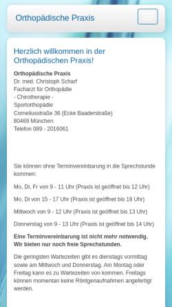 Vorschau der mobilen Webseite www.dr-scharf.de, Scharf, Dr. med. Christoph