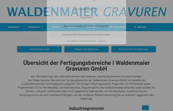 Vorschau von waldenmaier-gravuren.de, Waldenmaier Gravuren GmbH