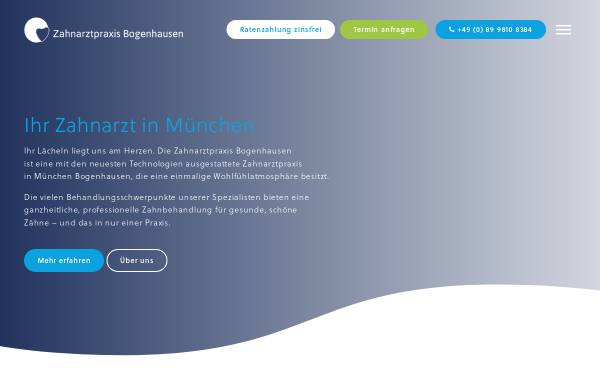 Vorschau von www.bogenhausen-zahnarztpraxis.de, Dr. med. dent. Franz Xaver Wack Zahnarzt