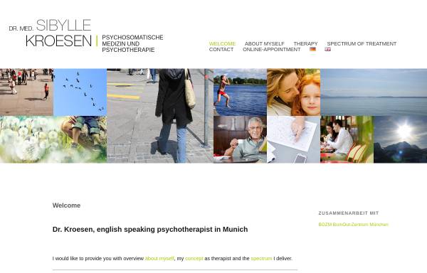 Vorschau von www.psychotherapie-kroesen.de, Dr. med. Sibylle Kroesen |