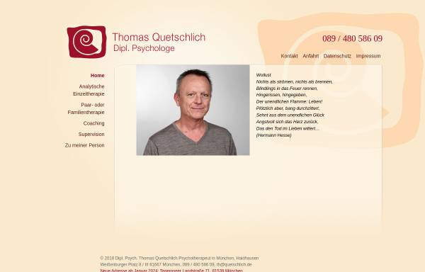 Vorschau von www.psychotherapie-haidhausen.com, Dipl. Psych. Thomas Quetschlich