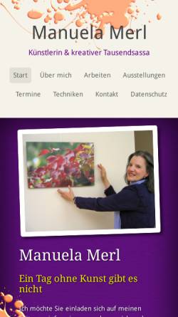 Vorschau der mobilen Webseite www.schellkopf.de, Manuela Merl