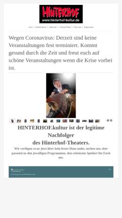 Vorschau der mobilen Webseite www.hinterhof-kultur.de, Hinterhof.kultur