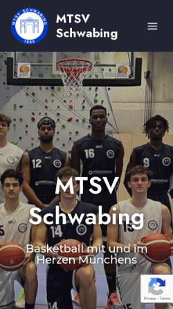 Vorschau der mobilen Webseite basketball.mtsv-schwabing.de, MTSV Schwabing e.V.