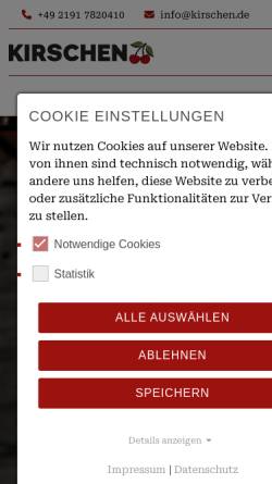 Vorschau der mobilen Webseite www.kirschen.de, Wilh. Schmitt & Comp. GmbH & Co. KG