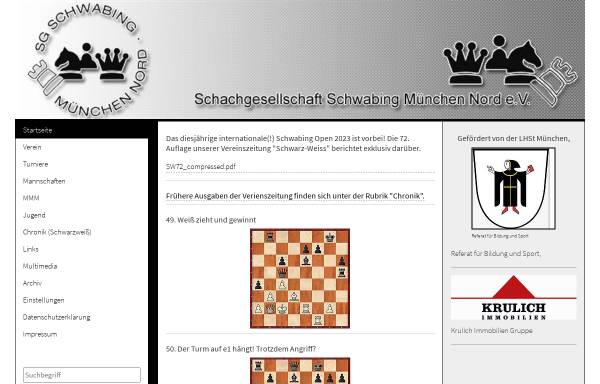 Vorschau von www.sgschwabingmuenchennord.de, Schachgesellschaft Schwabing München Nord e.V.