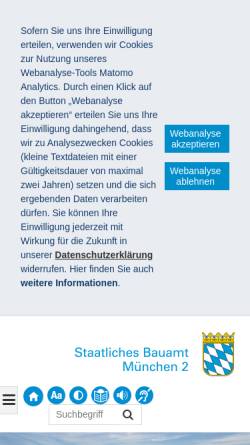 Vorschau der mobilen Webseite www.stbam2.bayern.de, Staatliches Bauamt München 2