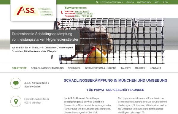 Vorschau von www.ass-schaedlingsbekaempfung.de, ASS Allround Schädlingsbekämpfungen + Service GmbH