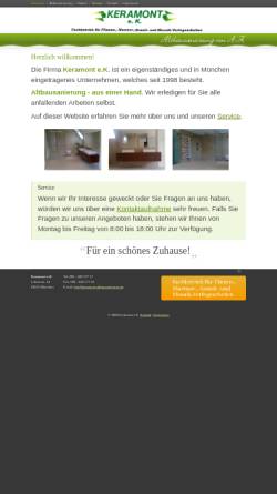 Vorschau der mobilen Webseite www.keramont-altbausanierung.de, Keramont e.K.