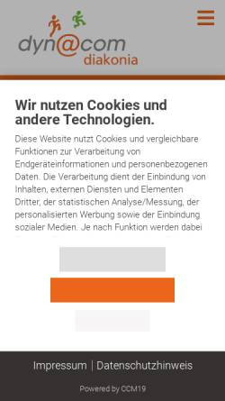 Vorschau der mobilen Webseite diakonia-dynatcom.de, Diakonia Dienstleistungsbetriebe GmbH