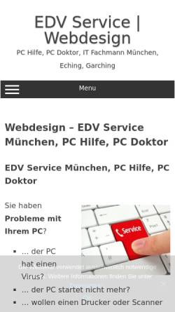 Vorschau der mobilen Webseite edvservice.bayern, EDV Serivce, Stefan Oberhuber