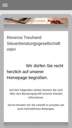 Vorschau der mobilen Webseite www.reversa.de, Reversa Steuerberatungs GmbH
