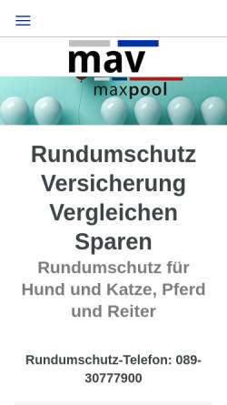 Vorschau der mobilen Webseite www.rundumschutz.de, MAV Versicherungsmakler