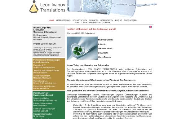 Vorschau von www.mar.at, Leon Ivanov Translations - Übersetzungen