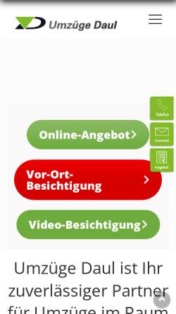 Vorschau der mobilen Webseite www.umzuege-daul.de, A. Daul Umzüge GmbH
