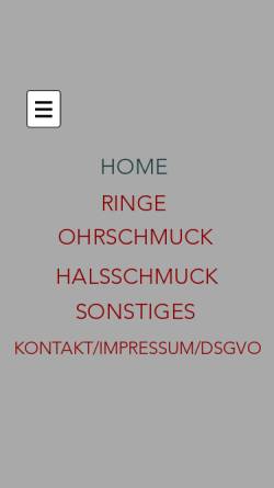Vorschau der mobilen Webseite www.goldschmiede-munzig.de, Goldschmiedin Sabine Munzig