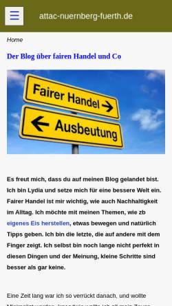 Vorschau der mobilen Webseite attac-nuernberg-fuerth.de, Attac Nürnberg/Fürth
