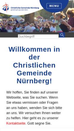 Vorschau der mobilen Webseite cgnbg.de, Christliche Gemeinde Nürnberg