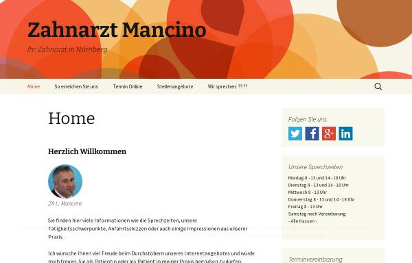 Vorschau von www.zahnarzt-mancino.de, Zahnarzt Leonardo Mancino