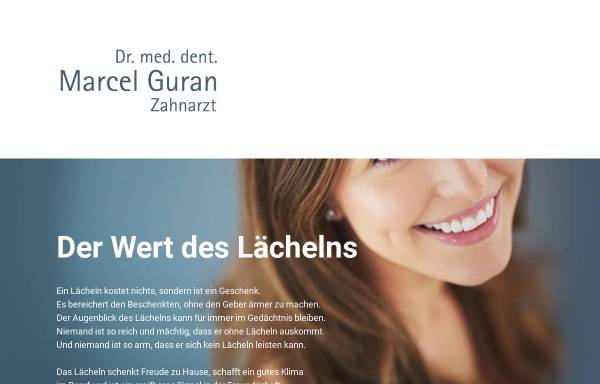 Vorschau von www.dr-guran.de, Zahnarztpraxis Dr. Marcel Guran