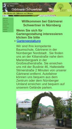 Vorschau der mobilen Webseite www.gaertnerei-schwertner-nuernberg.de, Gärtnerei Helmut Schwertner