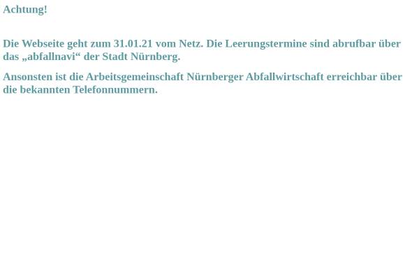 Vorschau von www.ana-abfallentsorgung-nuernberg.de, Arbeitsgemeinschaft Nürnberger Abfallwirtschaft