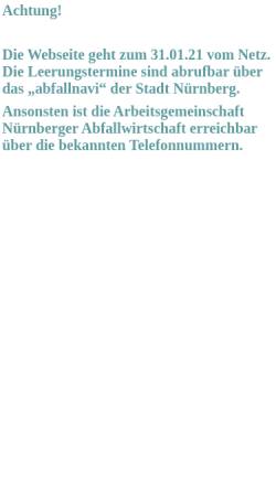 Vorschau der mobilen Webseite www.ana-abfallentsorgung-nuernberg.de, Arbeitsgemeinschaft Nürnberger Abfallwirtschaft