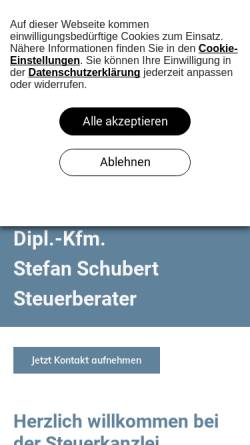 Vorschau der mobilen Webseite www.schubert-steuerkanzlei.de, Steuerkanzlei Heinz Schubert - Nürnberg