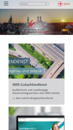 Vorschau der mobilen Webseite www.stbk-nuernberg.de, Steuerberaterkammer Nürnberg