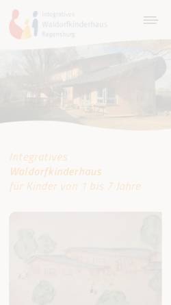Vorschau der mobilen Webseite www.waldorfkindergarten-regensburg.de, Integrativer Waldorfkindergarten