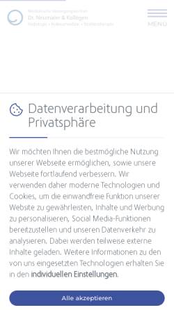 Vorschau der mobilen Webseite www.radiologie-regensburg.de, Dr. Neumaier und Kollegen