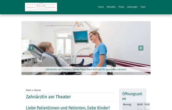 Vorschau von www.zahnaerztin-am-theater.de, Dr. med. dent. Alexandra Koch