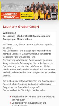 Vorschau der mobilen Webseite www.leutner-gruber.de, Leutner + Gruber GmbH