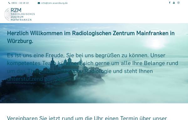 Vorschau von www.wuerzburg-radiologie.de, Radiologisches Zentrum Mainfranken Dr. med. Volker Keil und Kollegen
