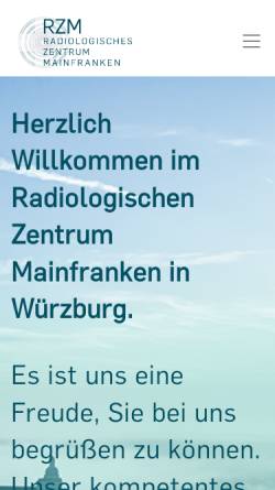 Vorschau der mobilen Webseite www.wuerzburg-radiologie.de, Radiologisches Zentrum Mainfranken Dr. med. Volker Keil und Kollegen