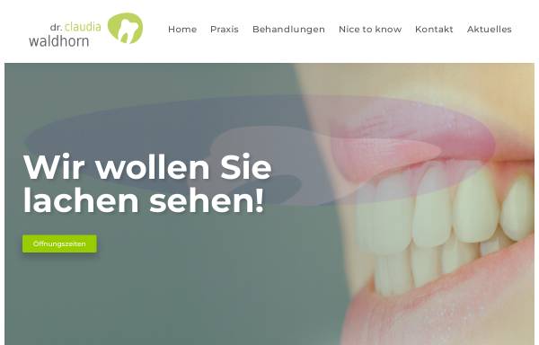 Vorschau von www.zahnarztpraxis-waldhorn.de, Dr. med. dent. Claudia Waldhorn
