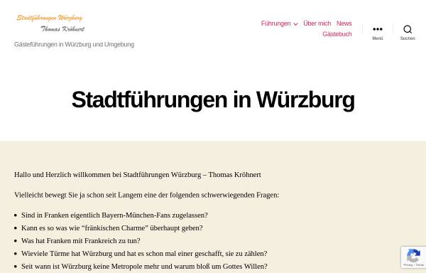 Vorschau von stadtführungen-würzburg.de, Stadtführungen Würzburg Thomas Kröhnert