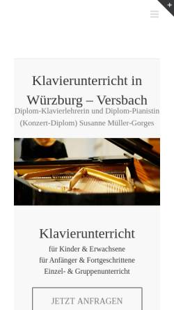 Vorschau der mobilen Webseite klavierunterricht.mueller-gorges.de, Susanne Müller-Gorges, Klavierunterricht