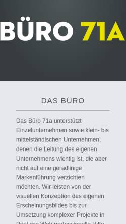 Vorschau der mobilen Webseite buro71a.de, n-punkt, Rico Neitzel