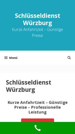 Vorschau der mobilen Webseite xn--schlsseldienst-wrzburg-vlcm.de, Schlüsseldienst Würzburg Plattek